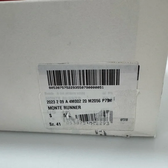 Moncler Monte Runner Sneakers Green Men’s Size EU 41/US 8 - Picture 7 of 8